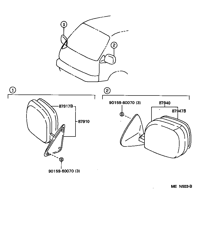 87810-95J12-01 MIRROR ASSY, INNER REAR VIEW product image