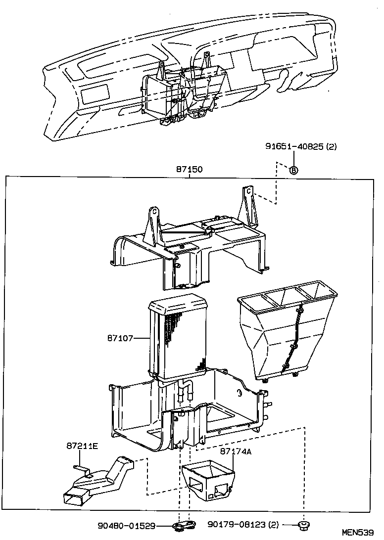 87174-95J07 GUIDE, AIR HEATER product image