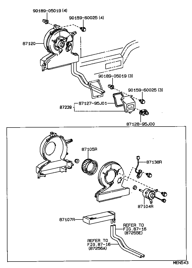 87174-95J07 GUIDE, AIR HEATER product image