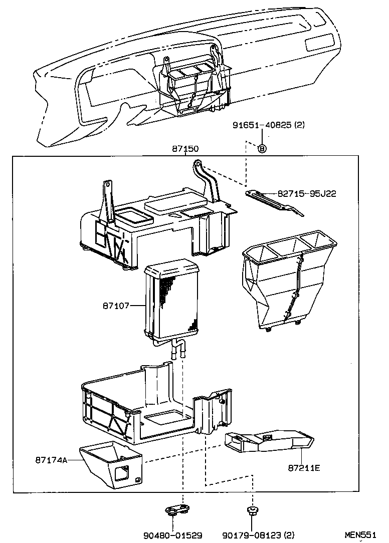87174-95J07 GUIDE, AIR HEATER product image