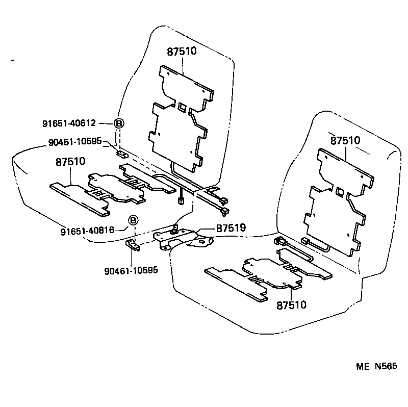 87510-95J13 HEATER ASSY, SEAT product image