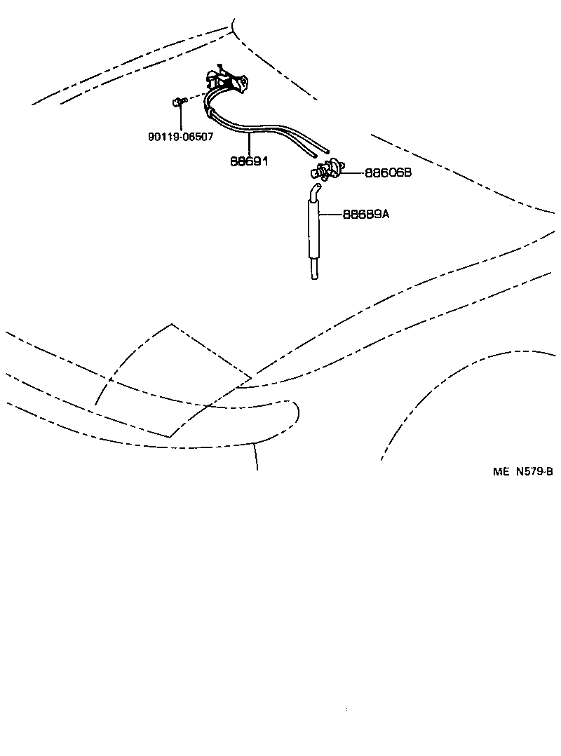 Toyota 17346-74050 HOSE, COOLER VACUUM NO.1