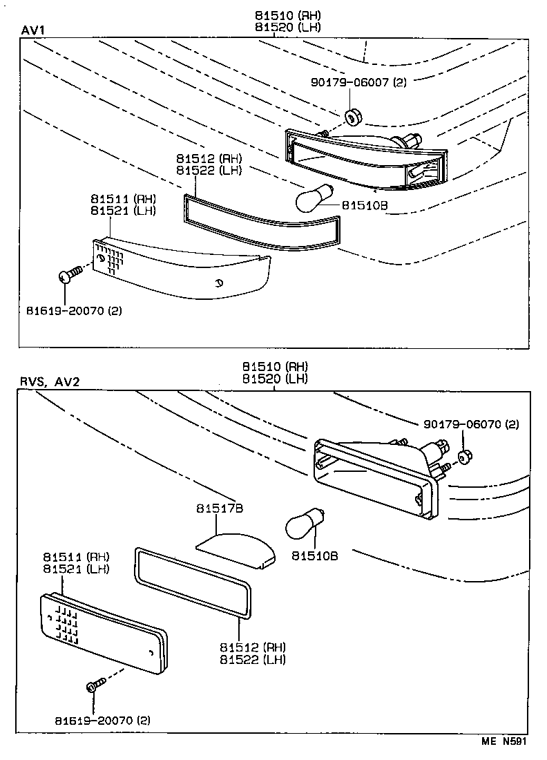 81510-80056 LAMP ASSY, FRONT TURN SIGNAL, RH product image