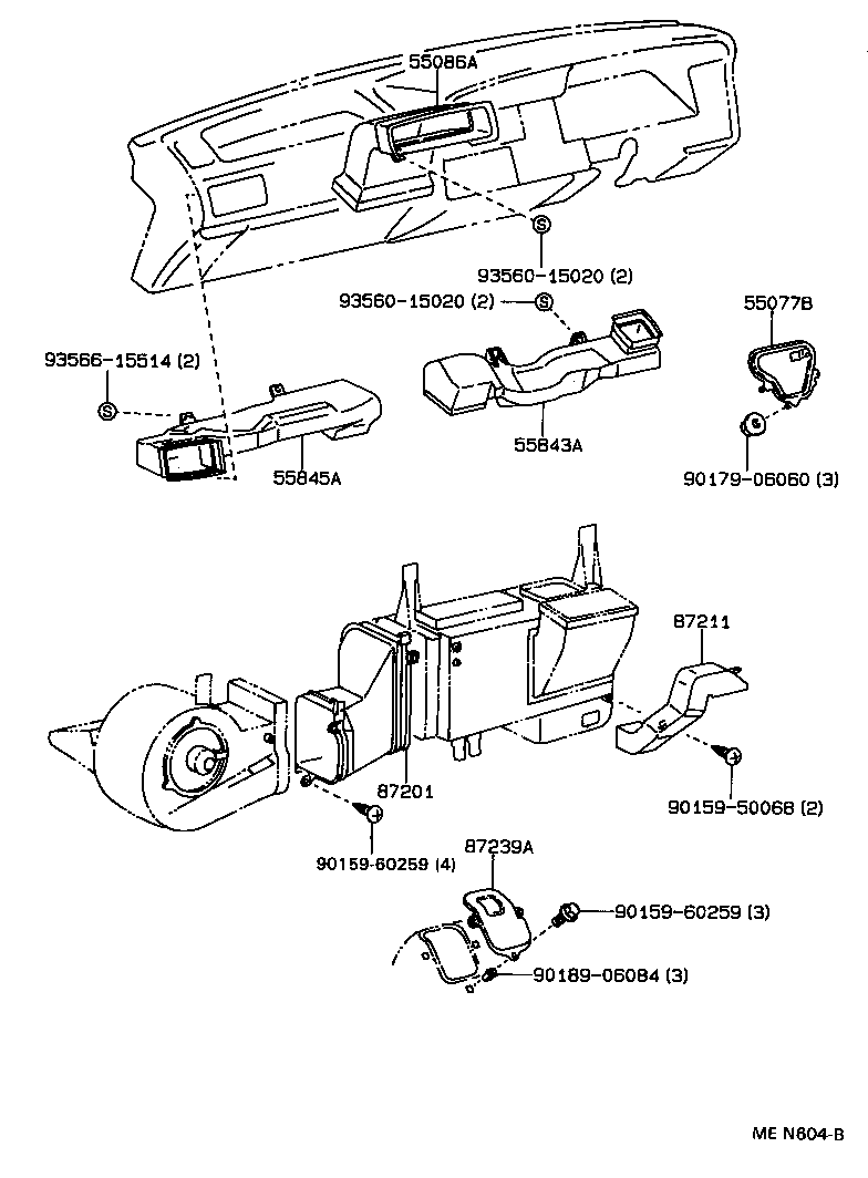 55077-95J00 COVER SUB-ASSY, HEATER AIR DUCT HOLE product image