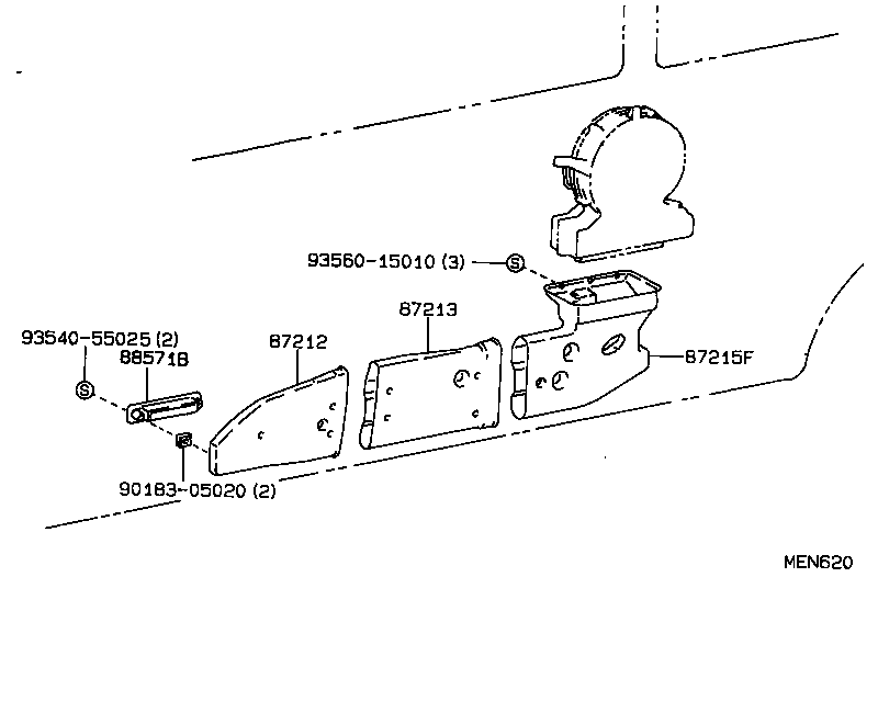 55077-95J00 COVER SUB-ASSY, HEATER AIR DUCT HOLE product image