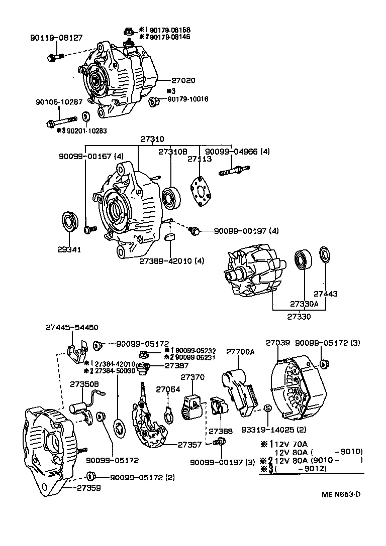 27060-75010 ALTERNATOR ASSY product image