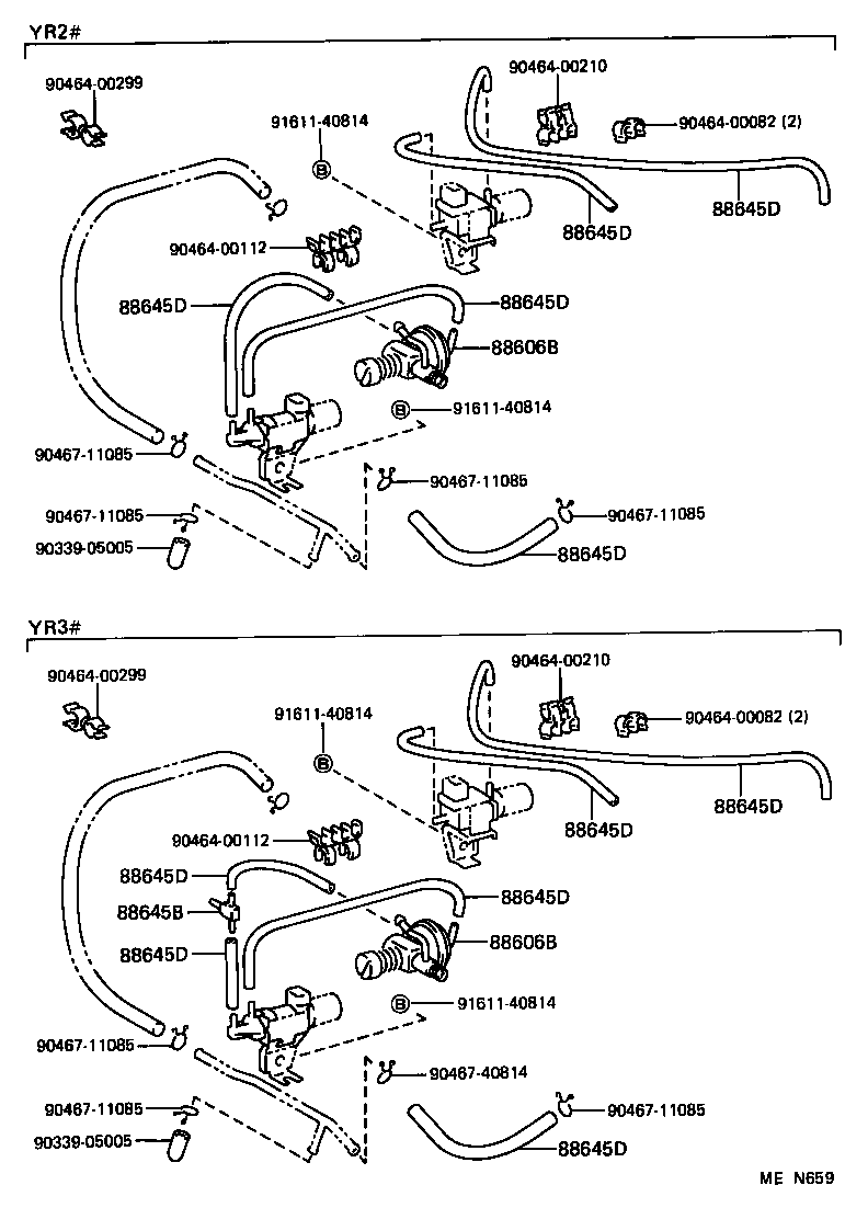 90099-33845 HOSE (FOR IDLE UP DEVICE) product image