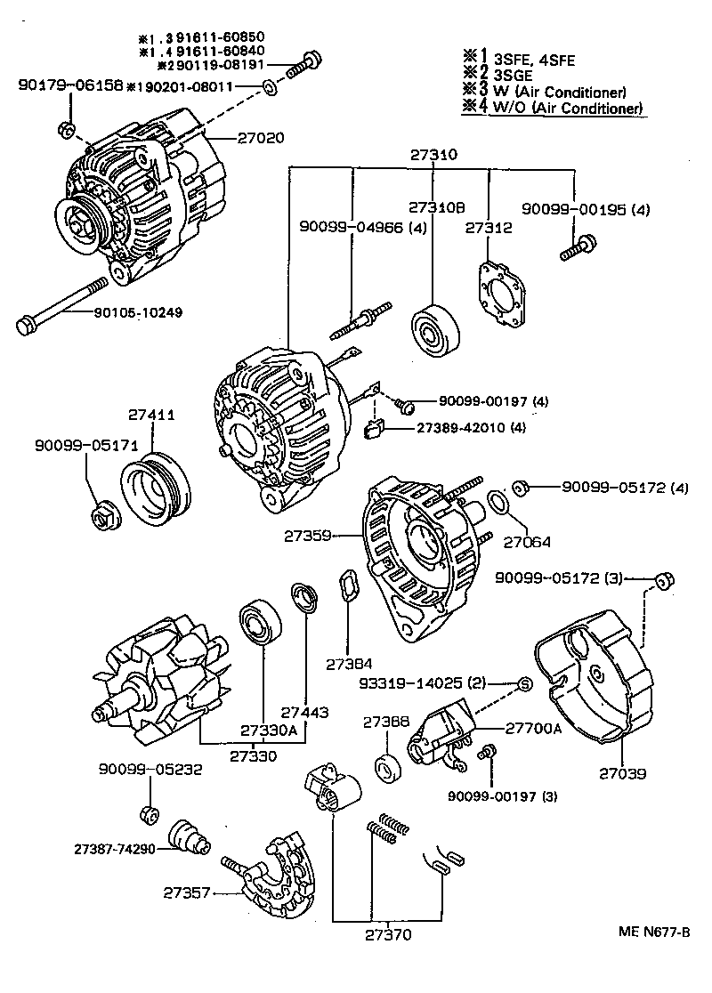 27037-74270 WIRE SUB-ASSY, ALTERNATOR LEAD product image