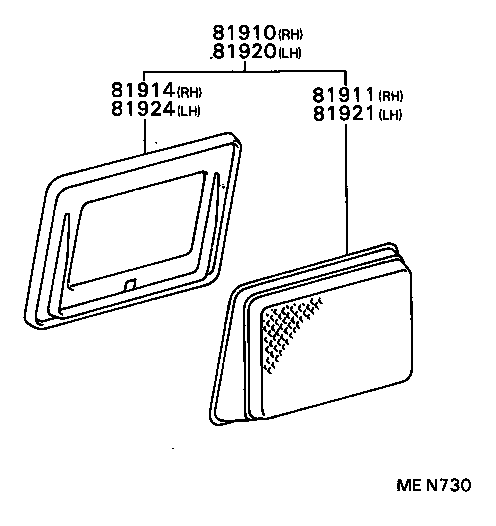 81910-89108 REFLECTOR ASSY, REFLEX, RH product image
