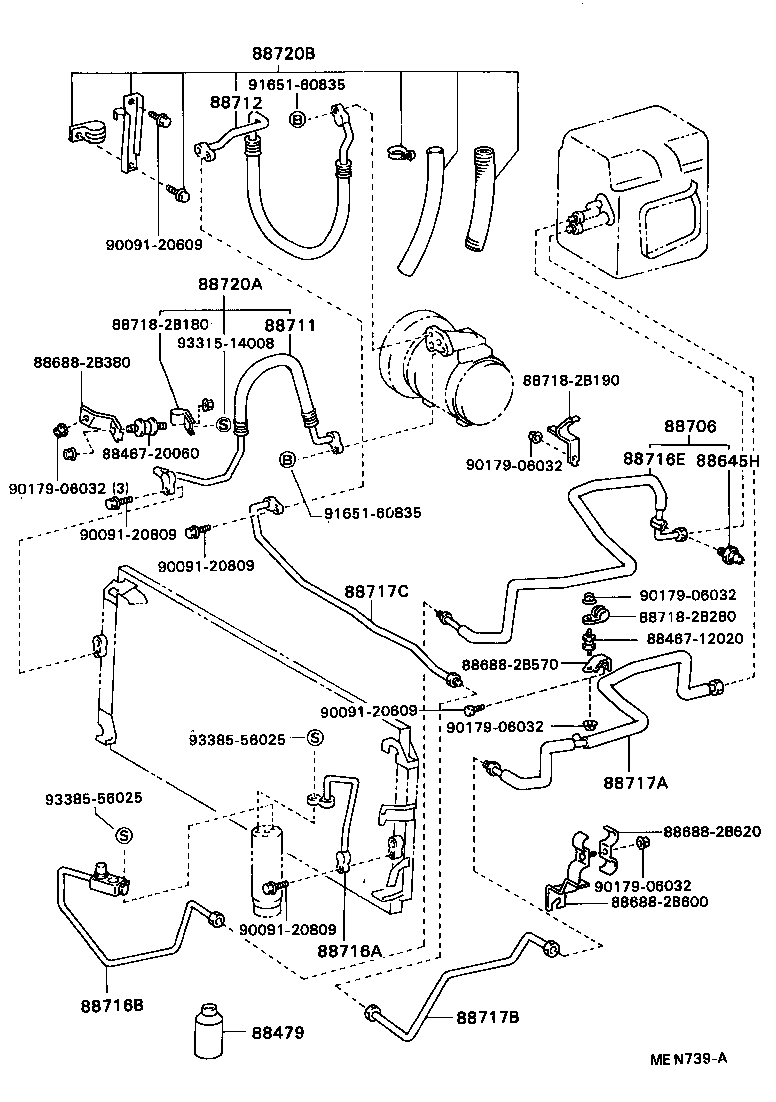 88720-20380 HOSE & ACCESSORY, AIR CONDITIONER product image