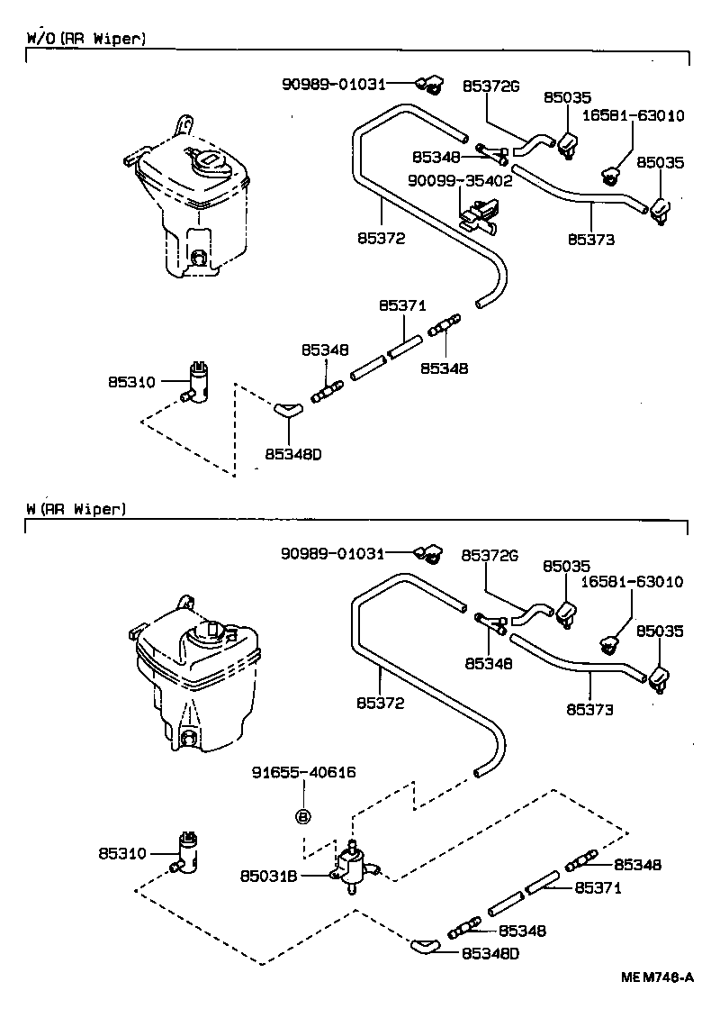 85381-12010-08 NOZZLE SUB-ASSY, WASHER product image