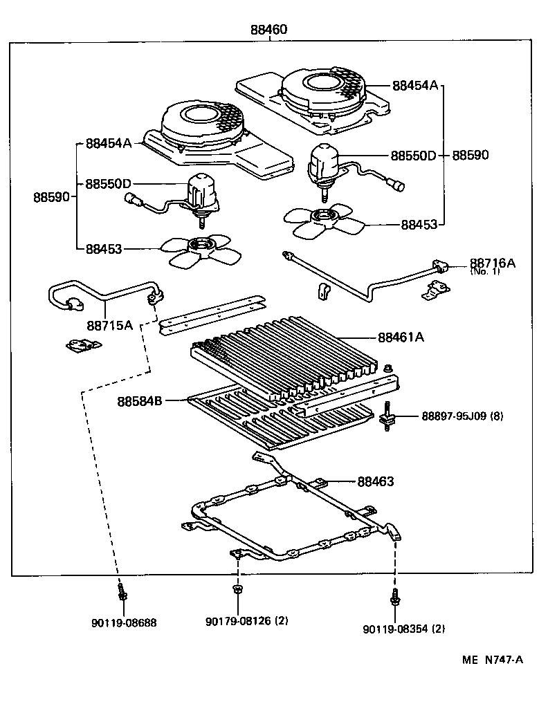 88453-95J00 FAN, COOLING (FOR CONDENSER) product image