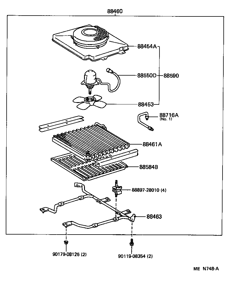88453-95J00 FAN, COOLING (FOR CONDENSER) product image