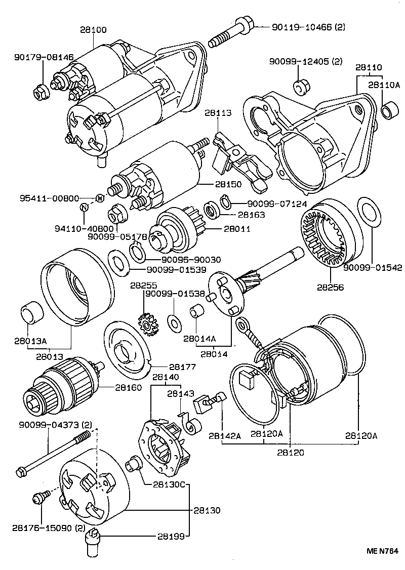 28110-74090 HOUSING ASSY, STARTER DRIVE product image