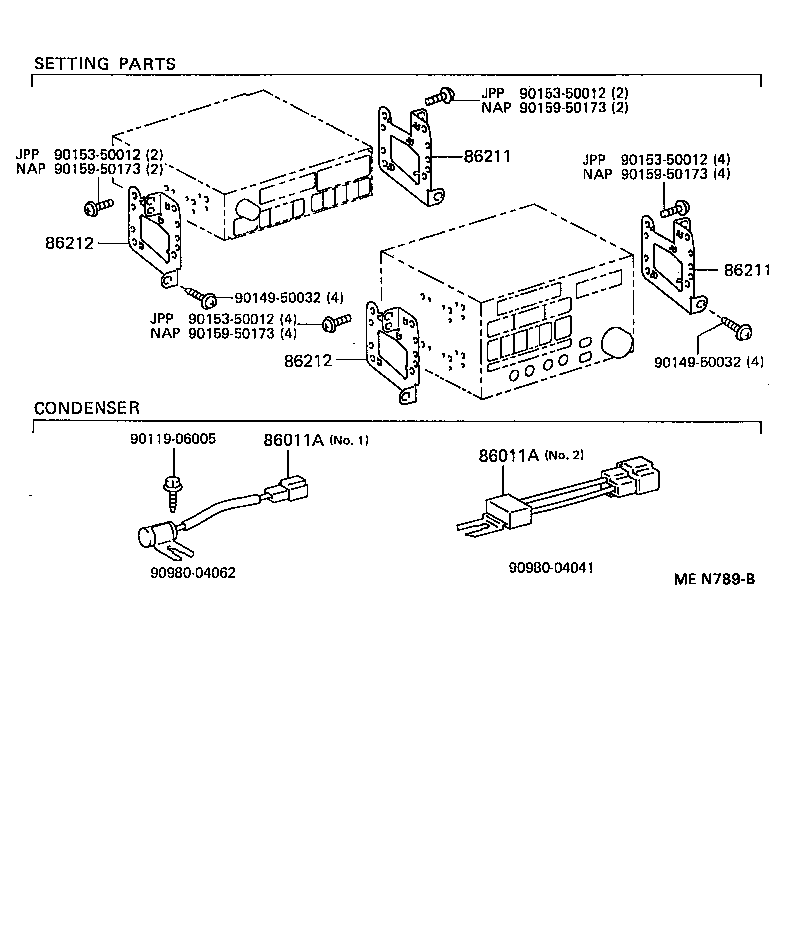 86211-03010 BRACKET, RADIO, NO.1 product image