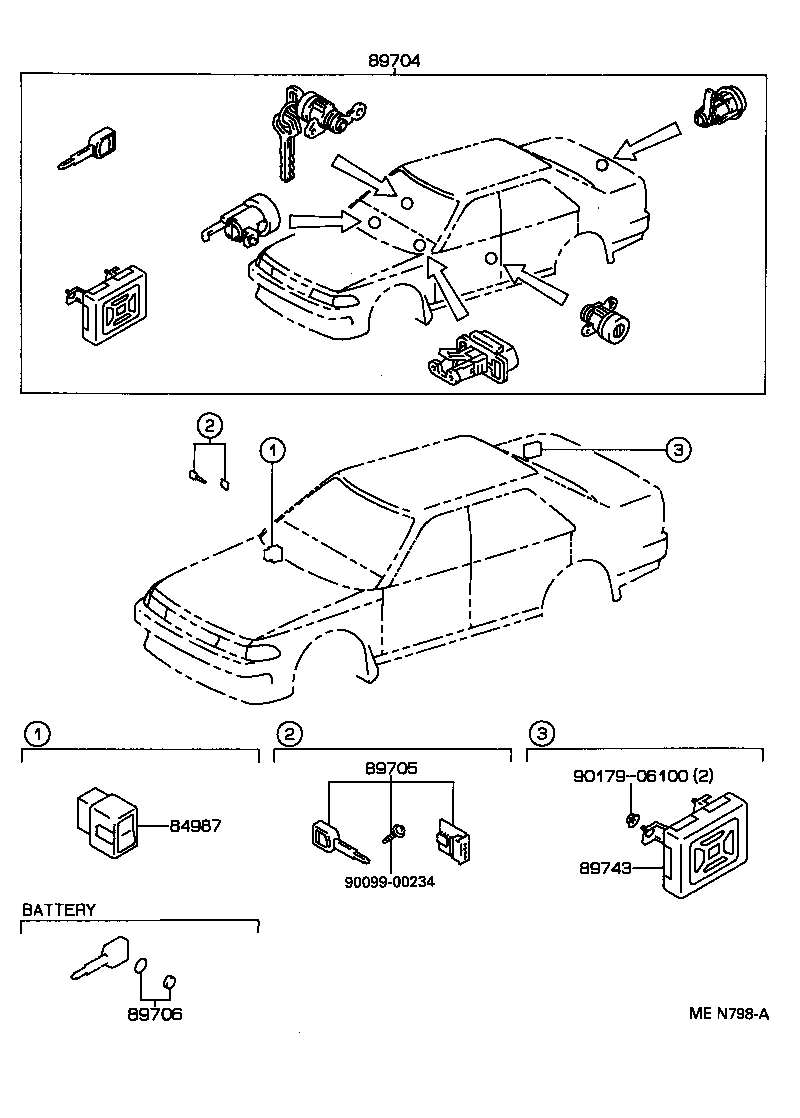 89705-20041 TRANSMITTER, DOOR CONTROL product image