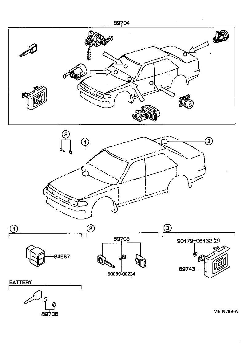 89705-20050 TRANSMITTER, DOOR CONTROL product image