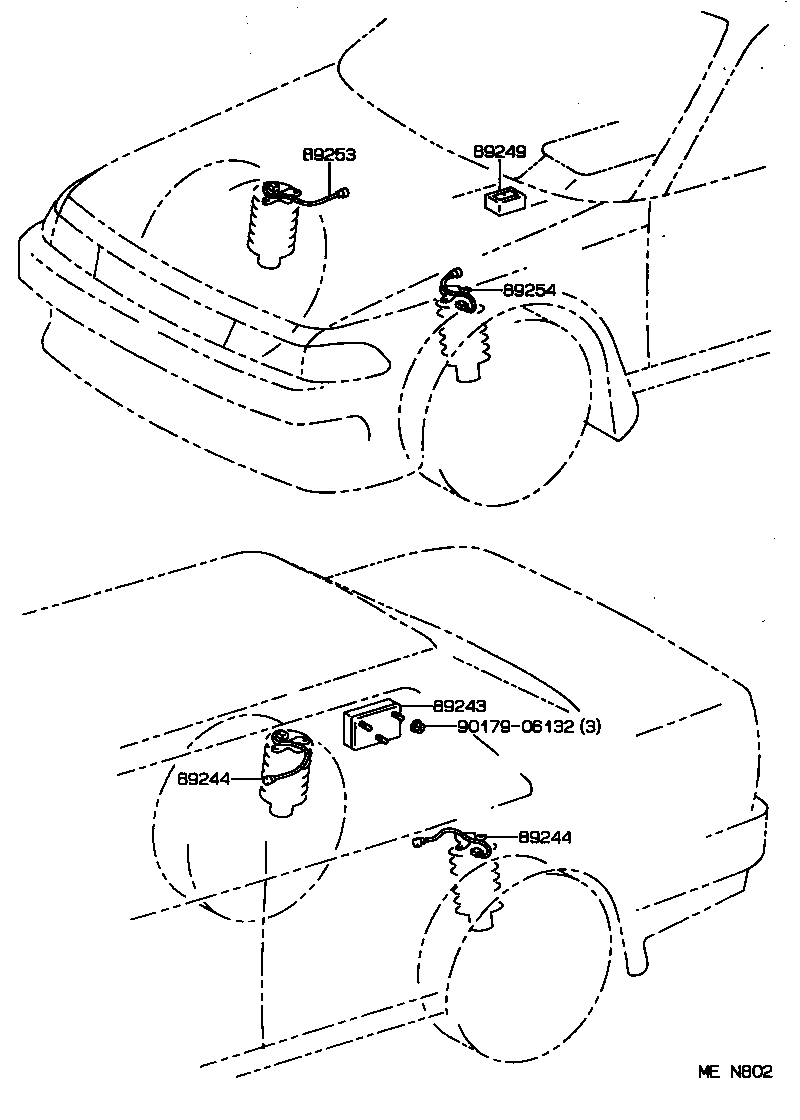 89254-20030 WIRE, ABSORBER CONTROL, FRONT LH product image