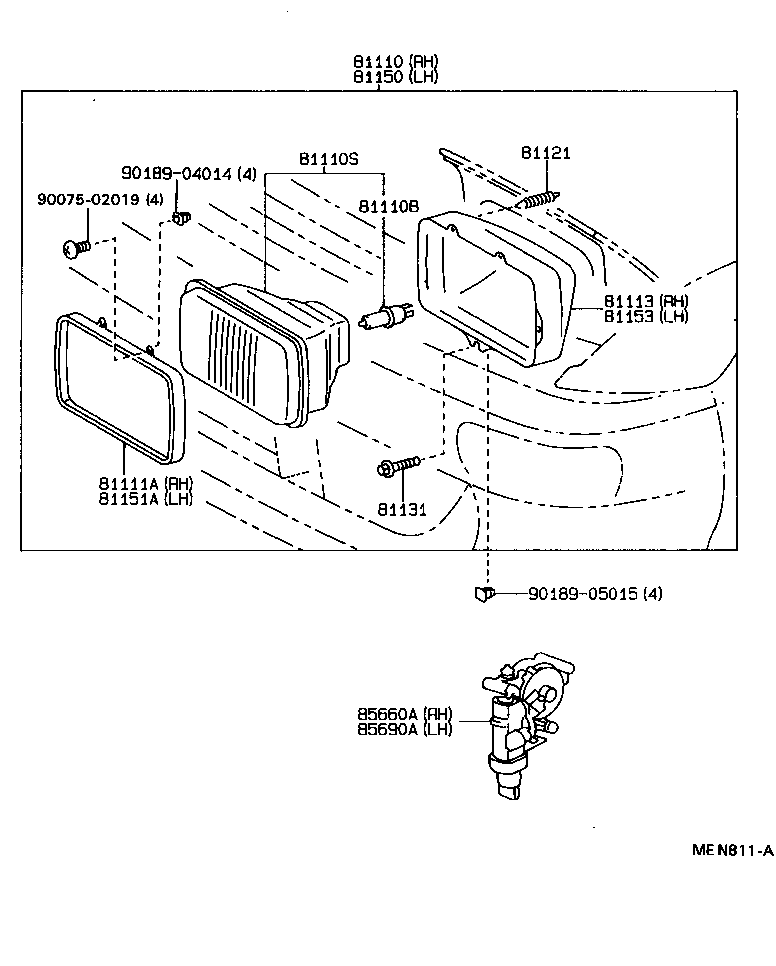 81150-2B350 HEADLAMP ASSY, LH product image