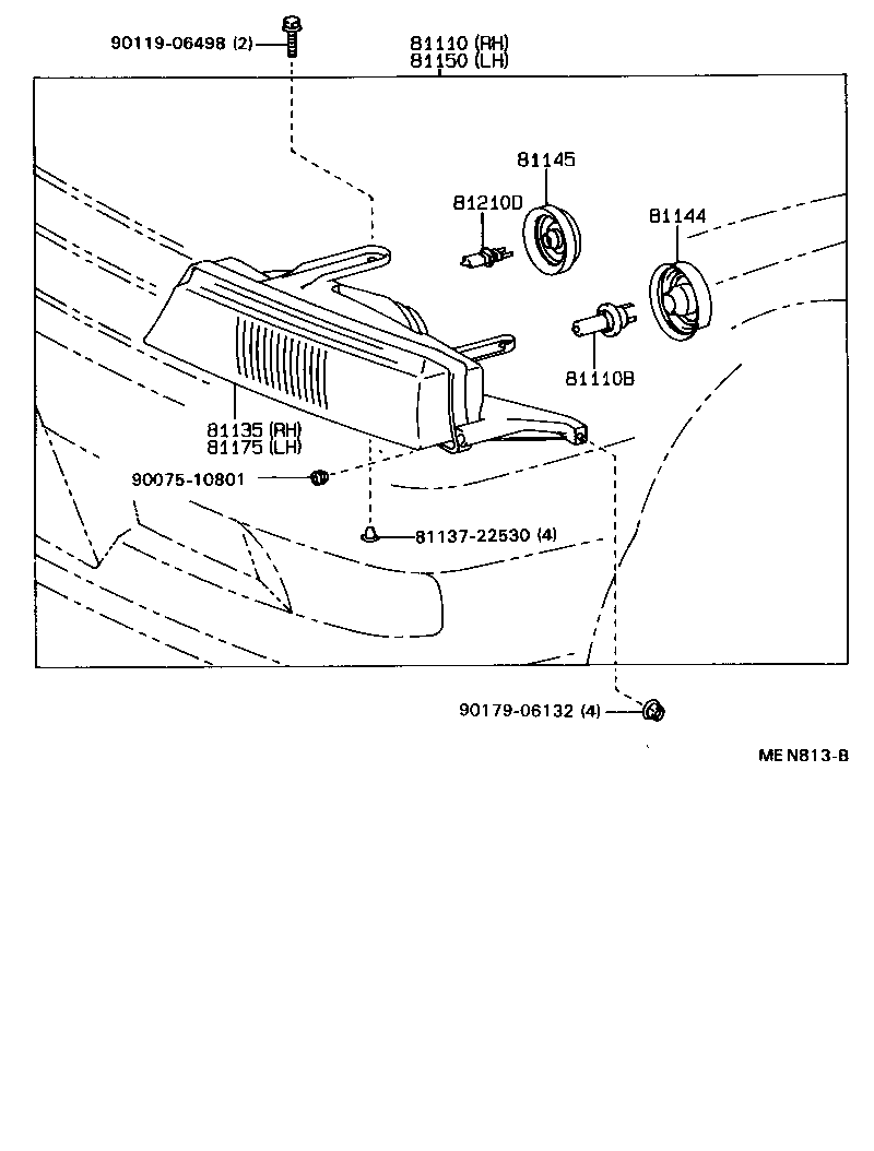 81150-2B320 HEADLAMP ASSY, LH product image