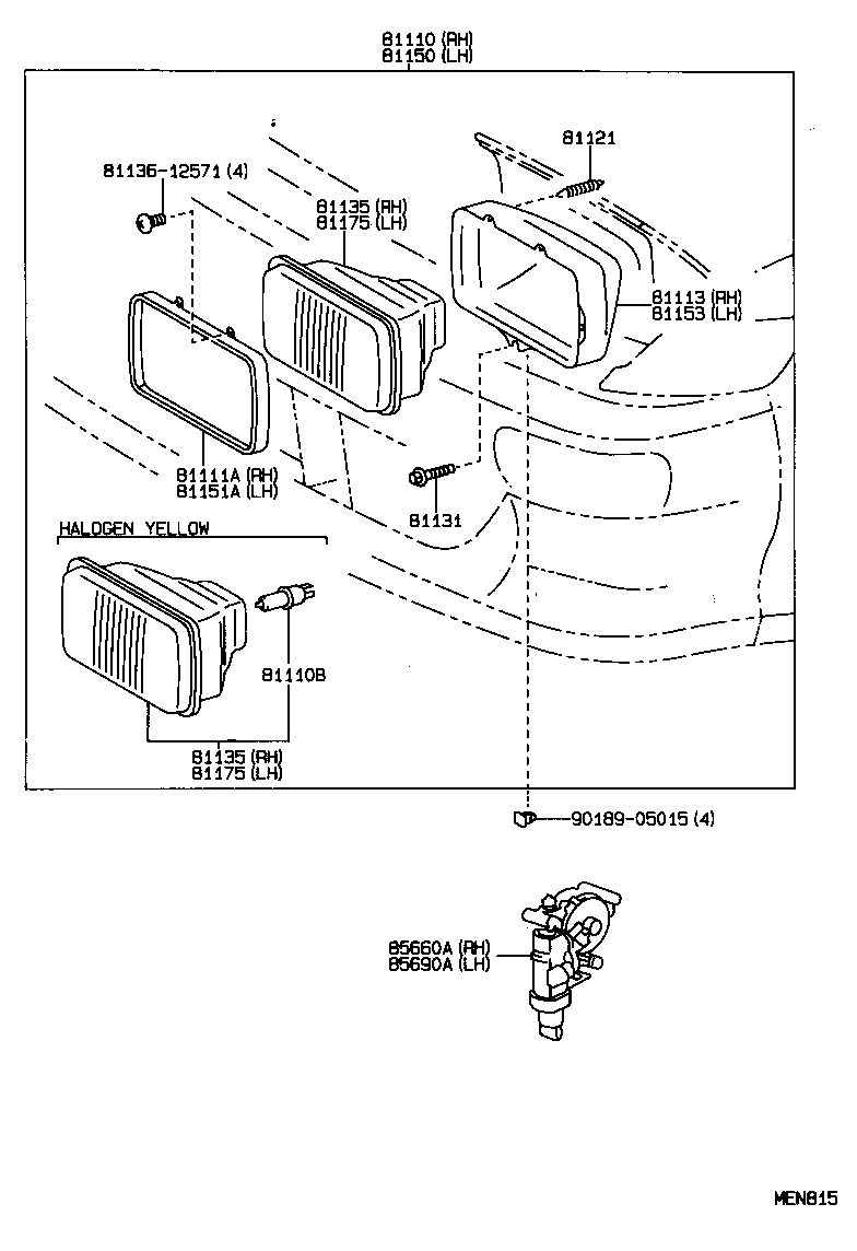 81150-2B360 HEADLAMP ASSY, LH product image
