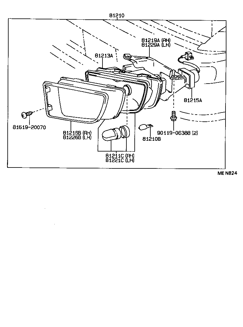 81221-20300 LAMP UNIT, FOG LAMP, LH product image