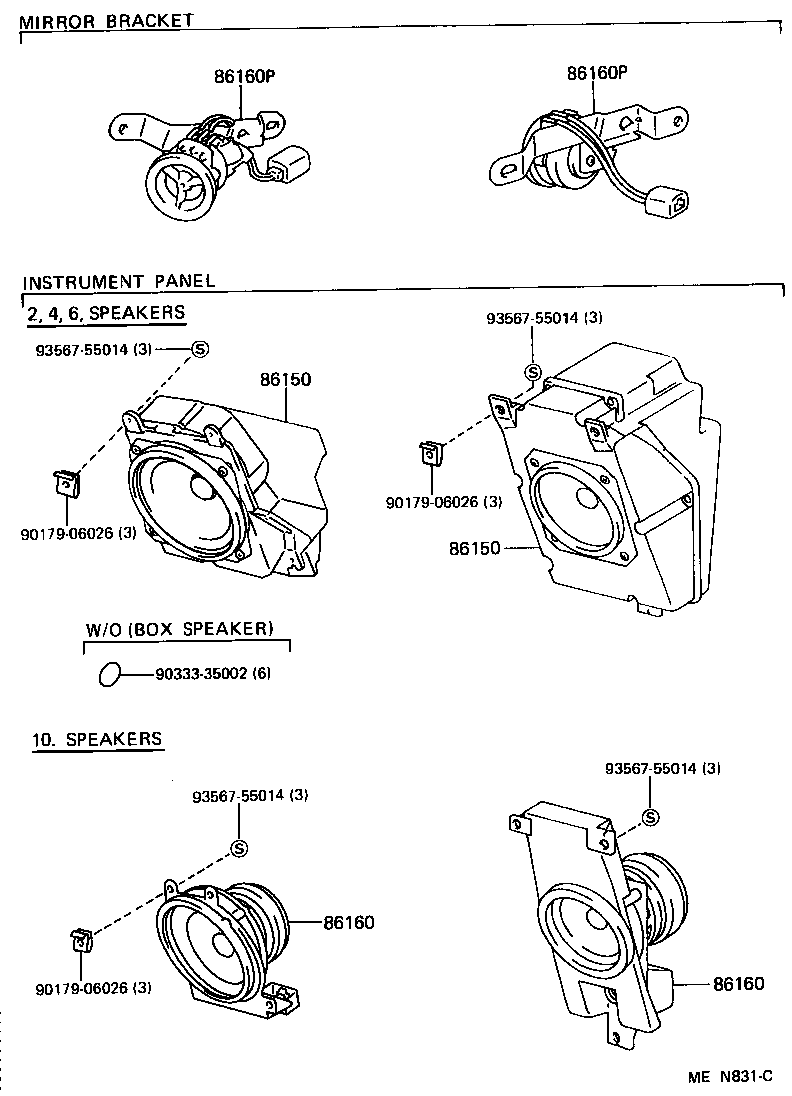 Toyota 86160-20491 SPEAKER ASSY, FRONT NO.1