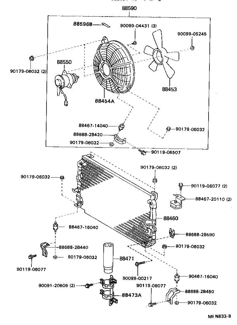 Toyota 88550-20070 MOTOR ASSY, BLOWER (FOR CONDENSER)