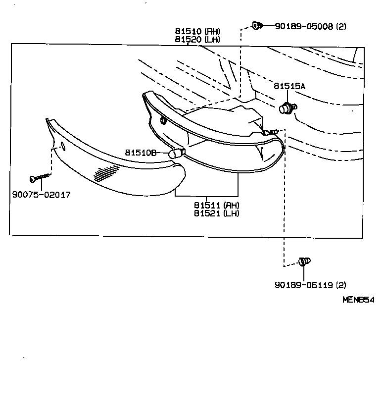 90075-99022 PLUG ASSY, FRONT TURN SIGNAL LAMP product image