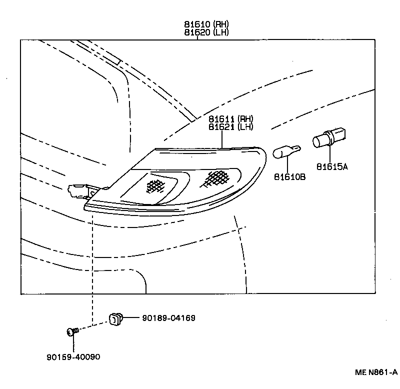81620-20391 LAMP ASSY, PARKING & CLEARANCE, LH product image