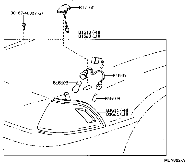 81710-20070 MARKER ASSY, FENDER product image