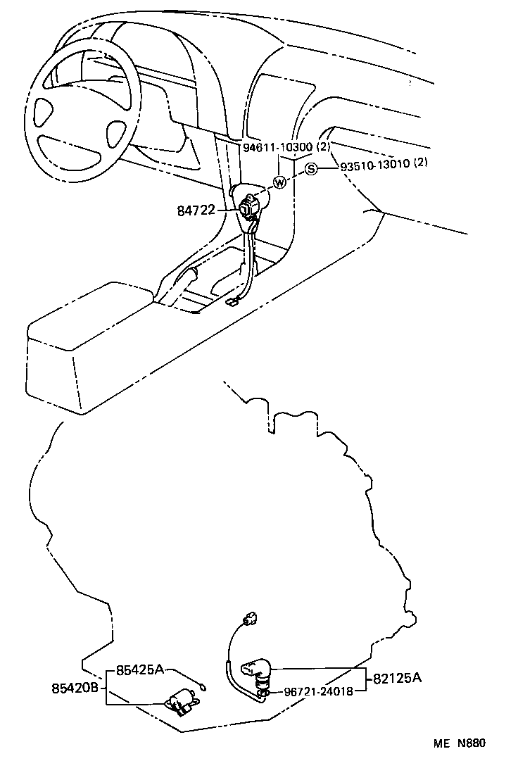 84722-20100 SWITCH, TRANSMISSION CONTROL product image