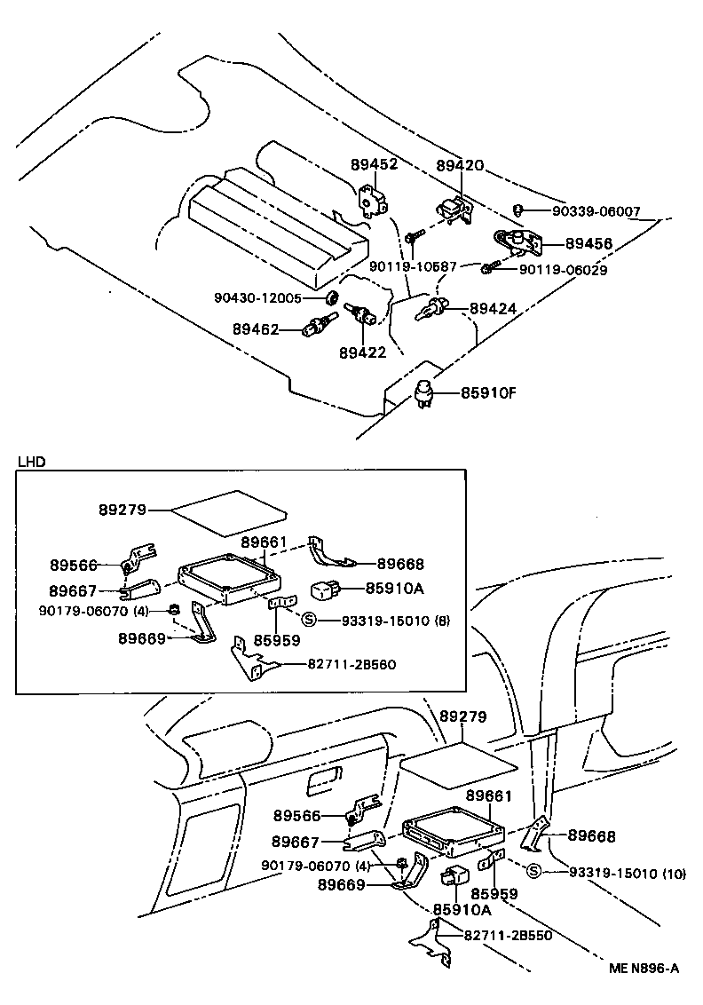 89667-20190 BRACKET, ENGINE CONTROL COMPUTER product image