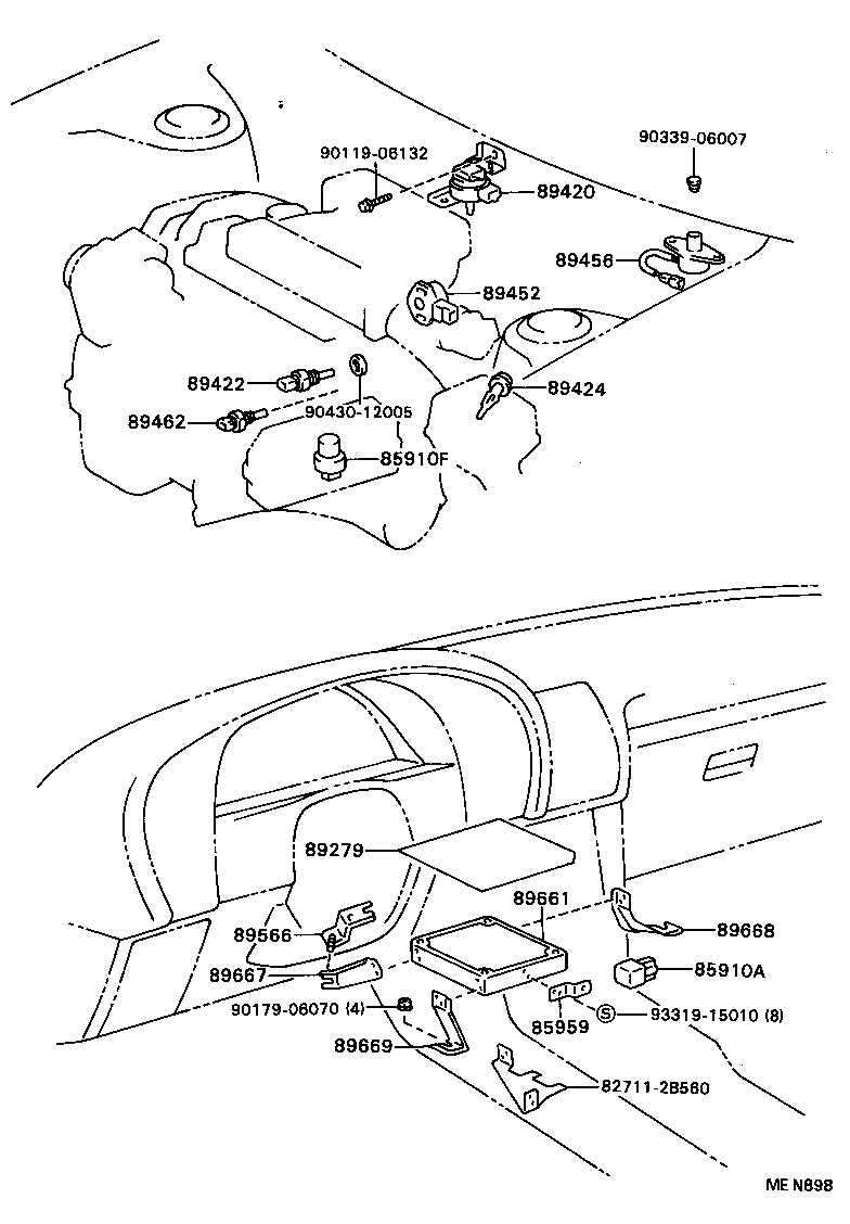 89667-20190 BRACKET, ENGINE CONTROL COMPUTER product image