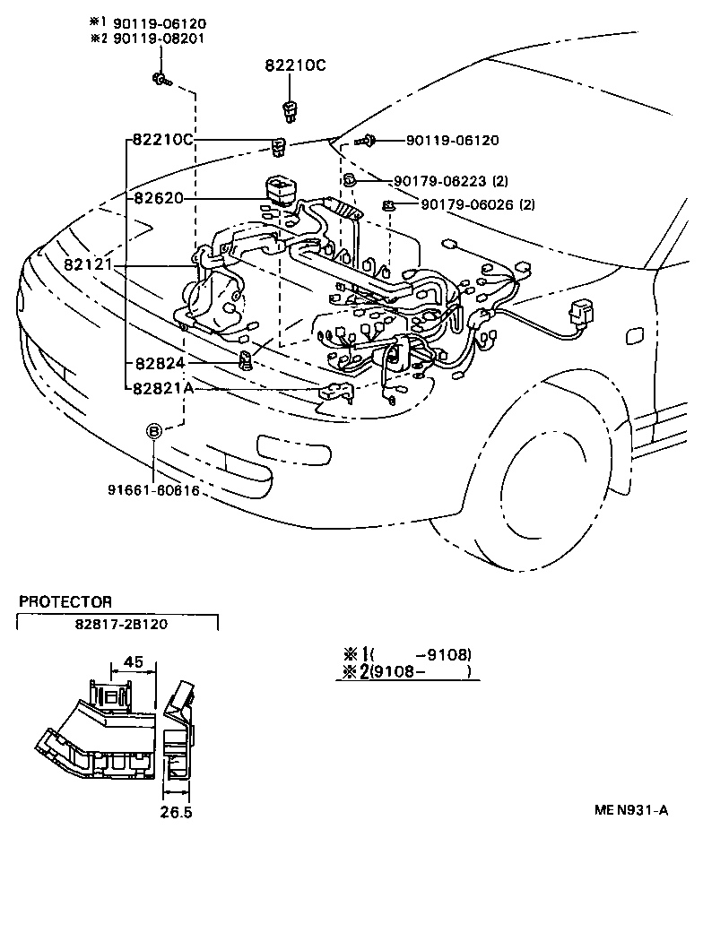 82152-2B100 WIRE, FRONT DOOR, LH product image