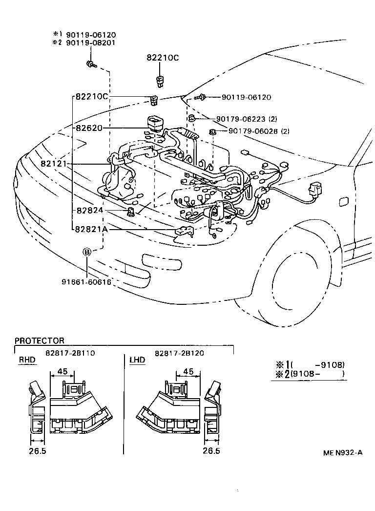 82151-2B260 WIRE, FRONT DOOR, RH product image