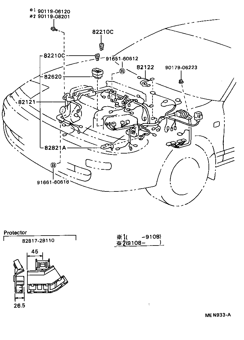 82152-2B100 WIRE, FRONT DOOR, LH product image
