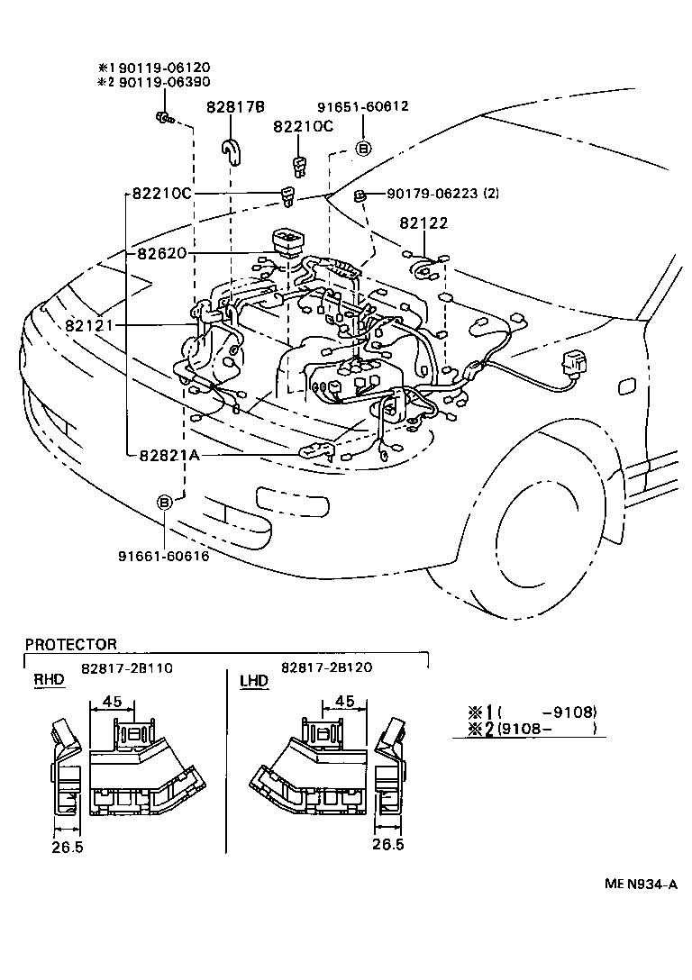 82151-2B260 WIRE, FRONT DOOR, RH product image