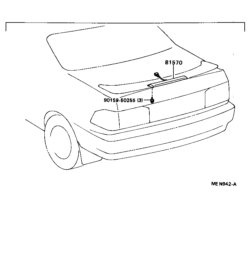 81570-20090 LAMP ASSY, CENTER STOP product image