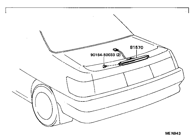 81570-20100 LAMP ASSY, CENTER STOP product image