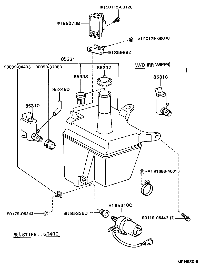85035-20310-F0 NOZZLE SUB-ASSY, WASHER product image