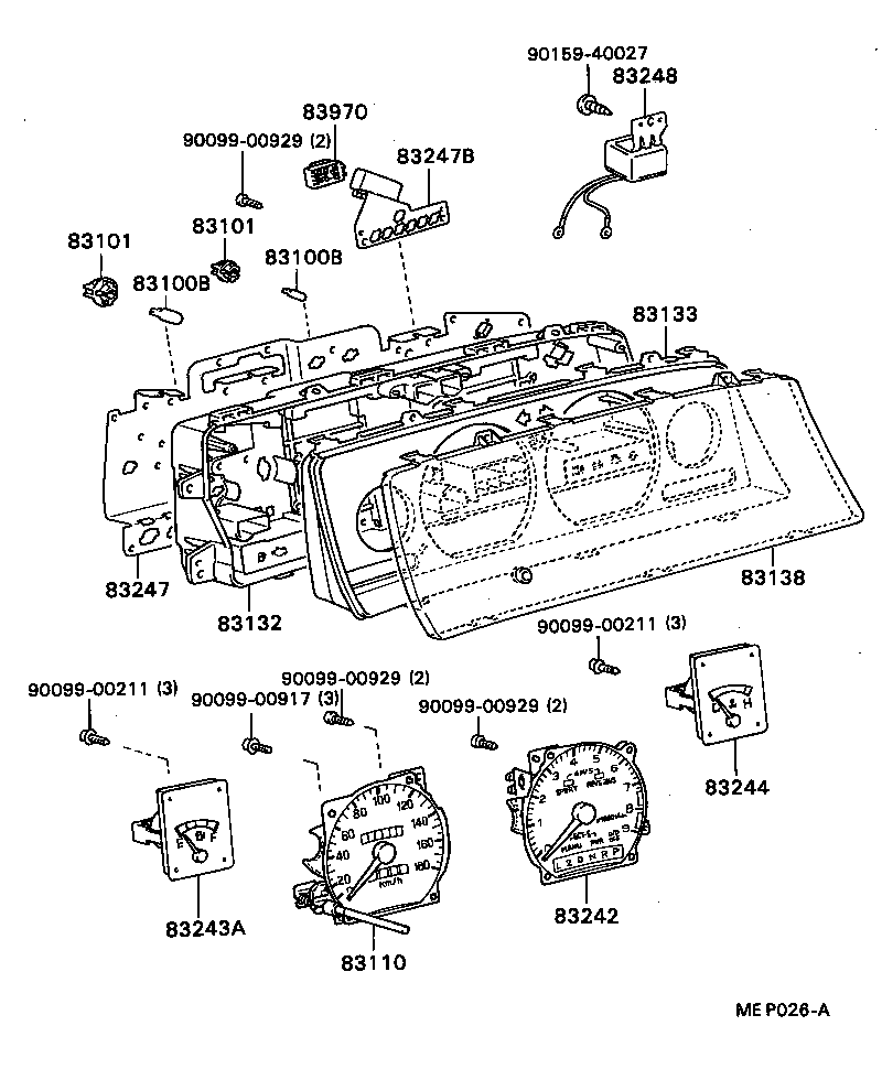 83132-2H650 CASE, COMBINATION METER product image