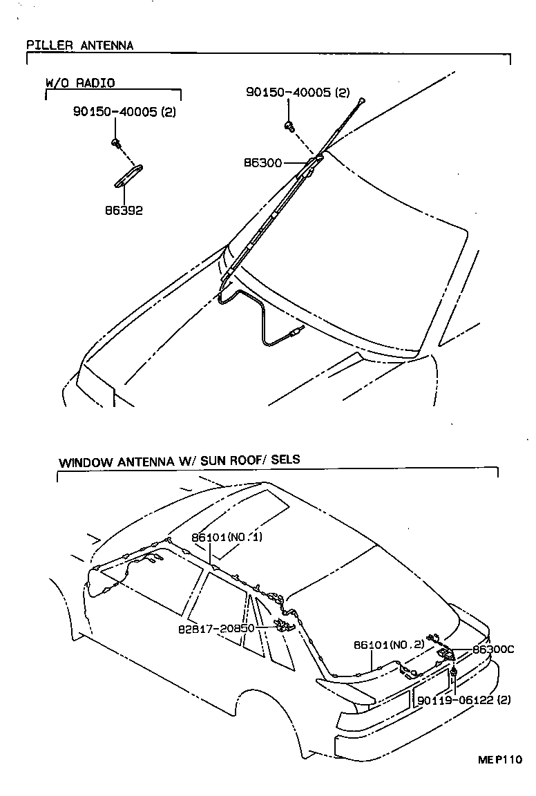 86101-20280 CORD SUB-ASSY, ANTENNA product image