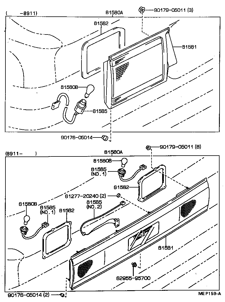 81585-20050 SOCKET & WIRE, REAR LAMP product image