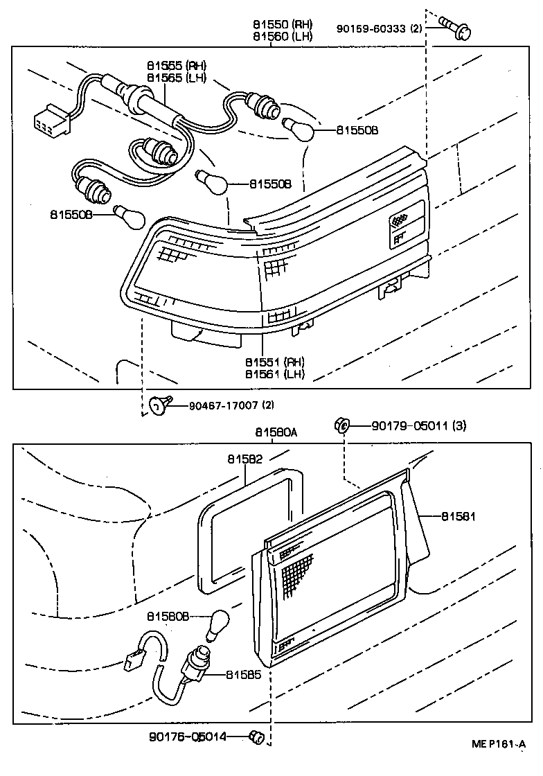 81555-95503 SOCKET & WIRE SUB-ASSY, REAR COMBINATION LAMP, RH product image