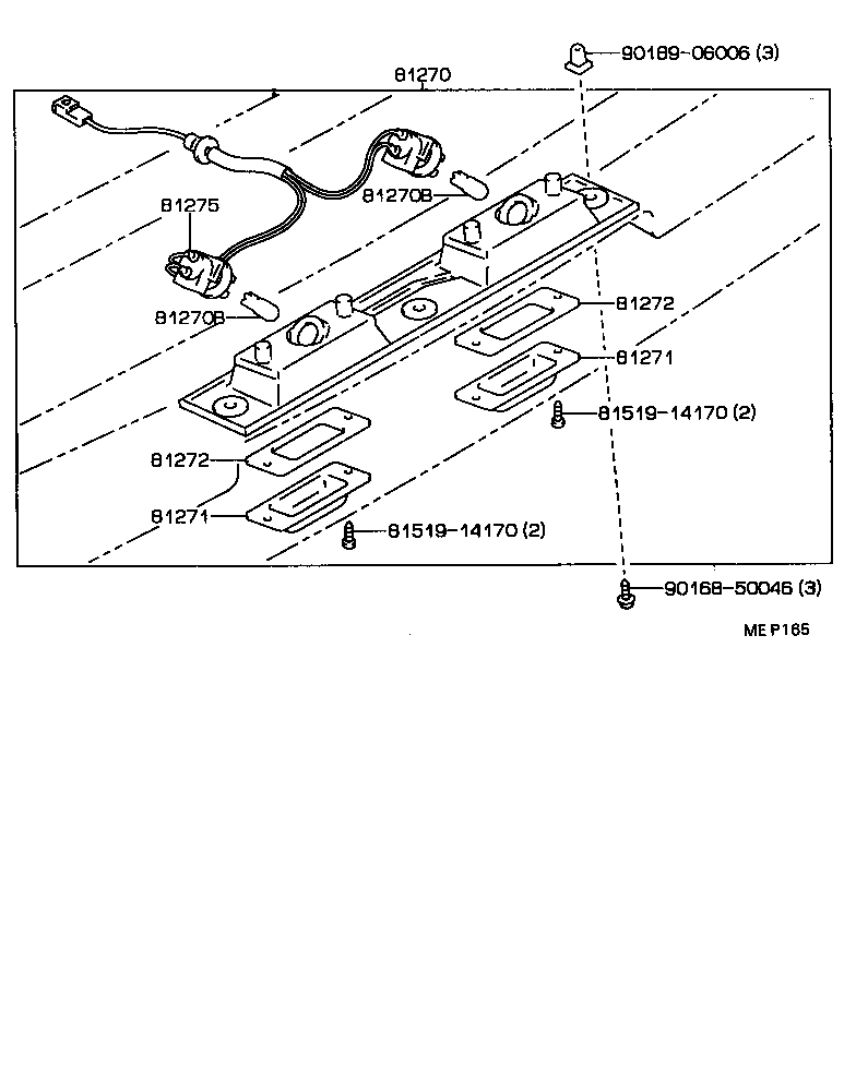 81275-20470 SOCKET AND WIRE, LICENSE PLATE LAMP product image