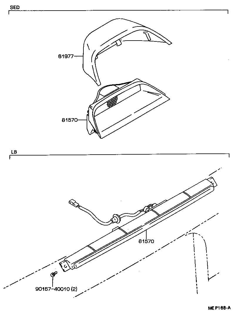 81570-20170 LAMP ASSY, CENTER STOP product image
