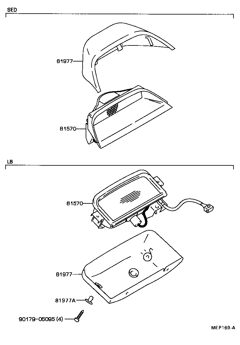 90467-07055 CLIP (FOR CENTER STOP LAMP) product image