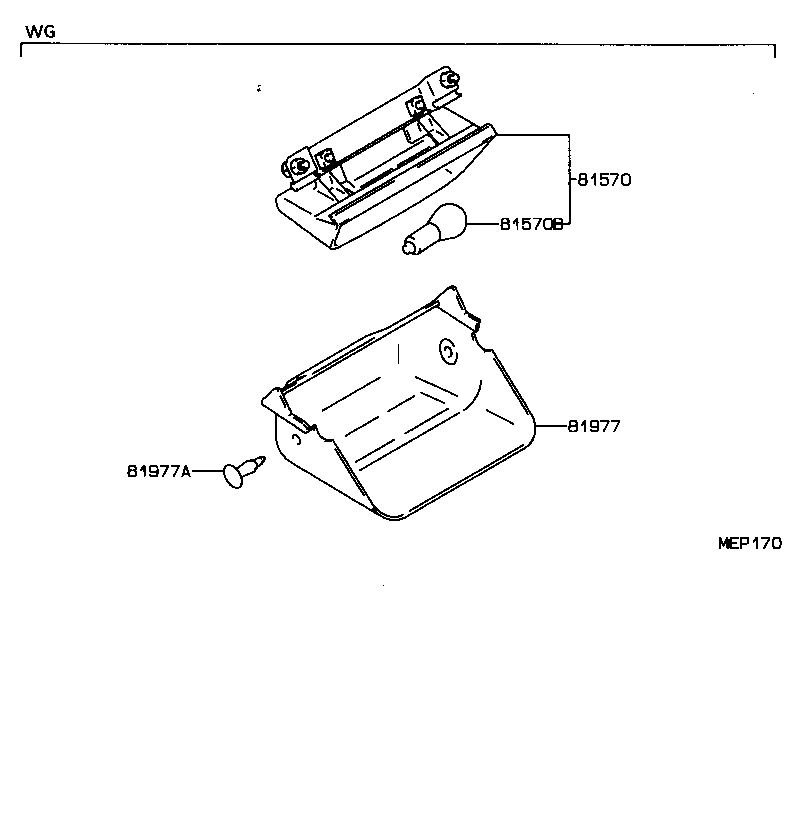 90467-07055 CLIP (FOR CENTER STOP LAMP) product image