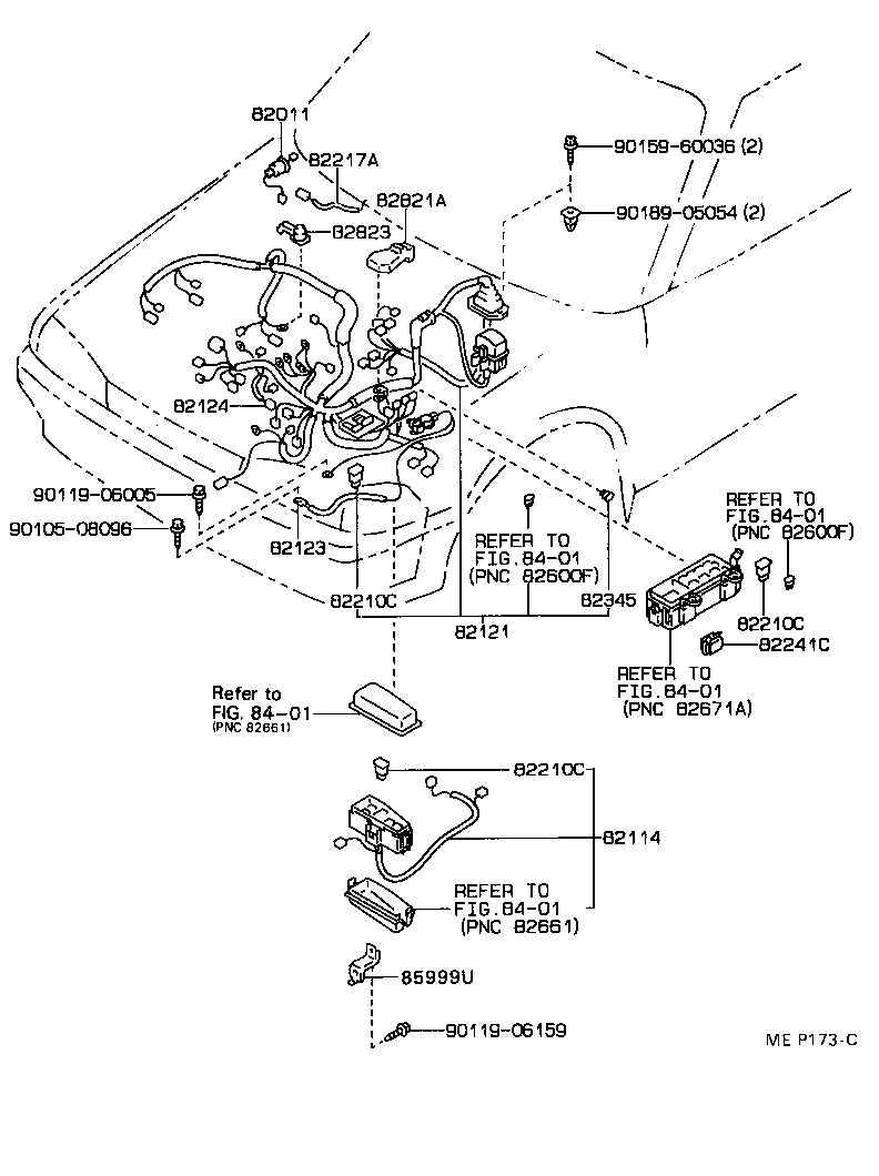 82122-20170 WIRE, ENGINE, NO.2 product image
